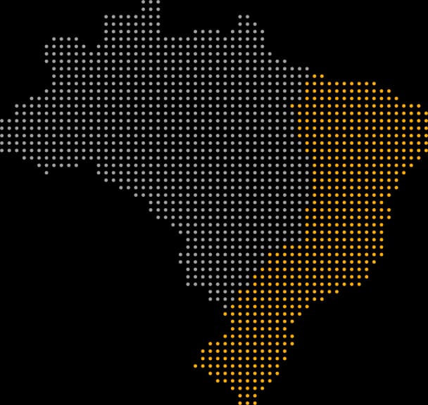Mapa de cobertura da Rede de Serviços Moura no Brasil